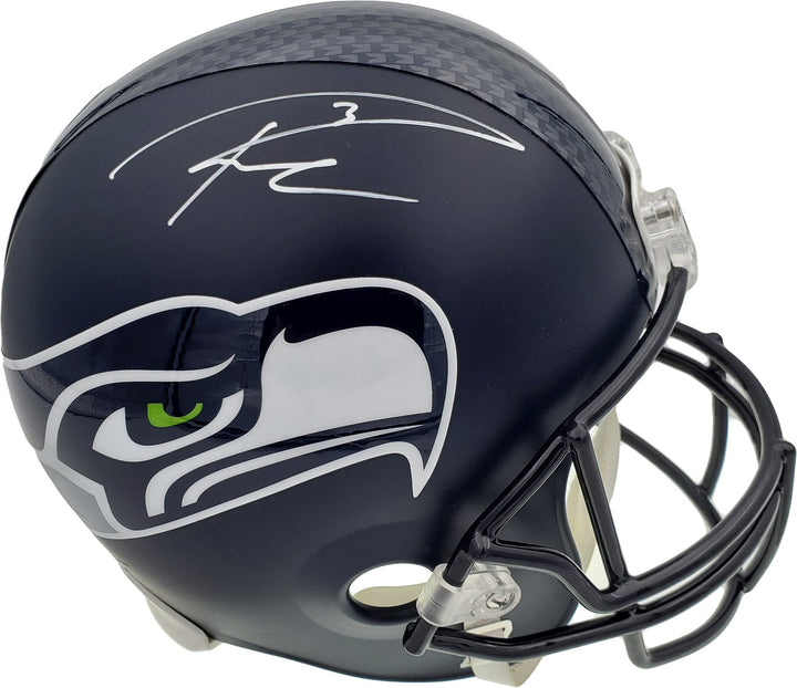 Russell Wilson Signed Seattle Seahawks Full Size Replica Helmet In White RW Holo