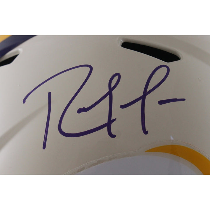 Randy Moss Autographed/Signed Minnesota Vikings F/S Retro Helmet Beckett 56330