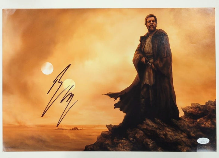 Ewan McGregor signed Obi-Wan Kenobi 12x18 photo Star Wars autograph ~ JSA COA