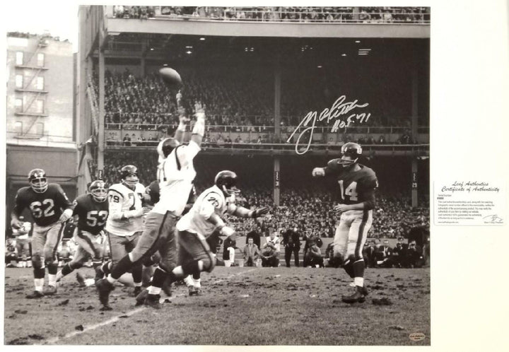 Y.A. Tittle signed "HOF 71" NY Giants 16x20 Photo Autograph ~ Leaf Authentic