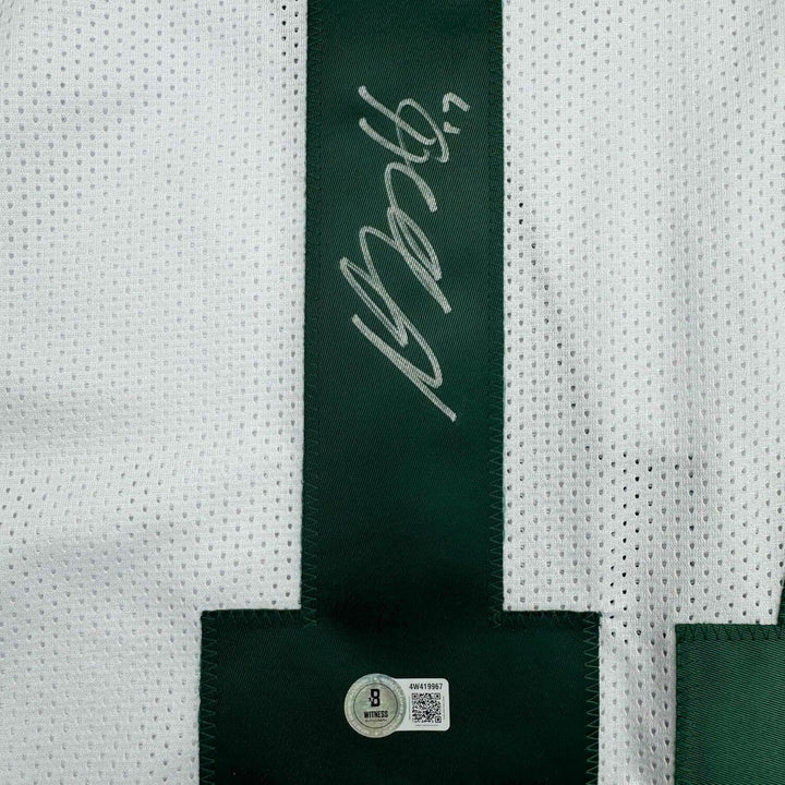 Framed Autographed/Signed Davante Adams 35x39 Green Bay White Jersey Beckett COA