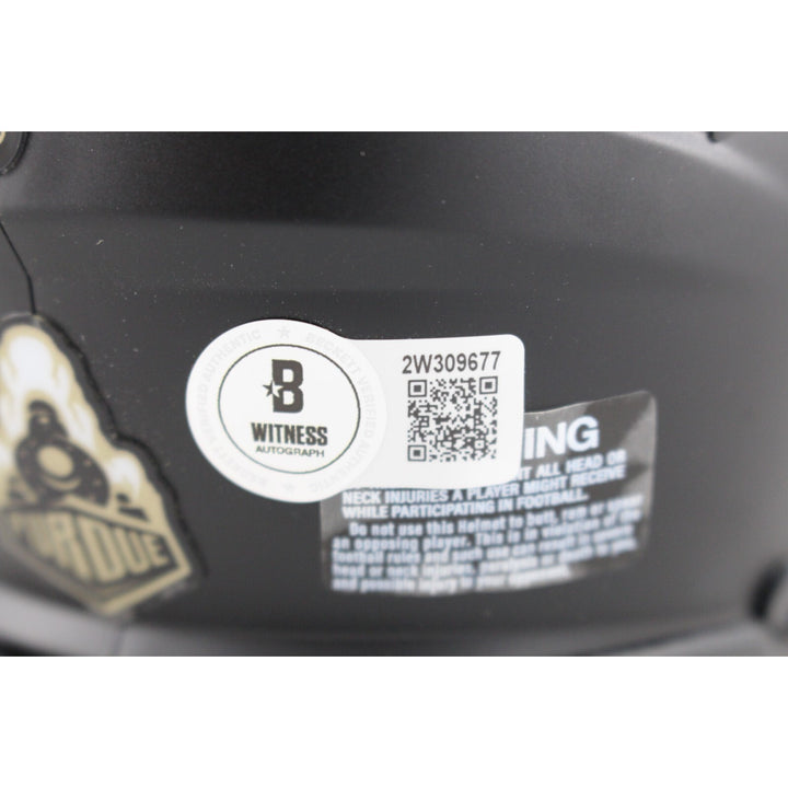 Mike Alstott Autographed/Signed Purdue Boilermakers Mini Helmet Beckett 49107