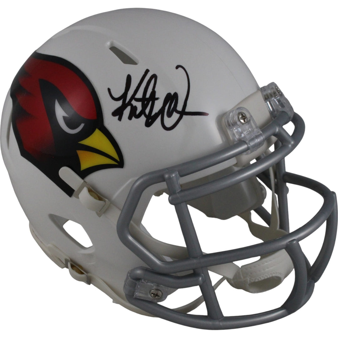 Kurt Warner Autographed Arizona Cardinals Mini Helmet Beckett Witness 50102
