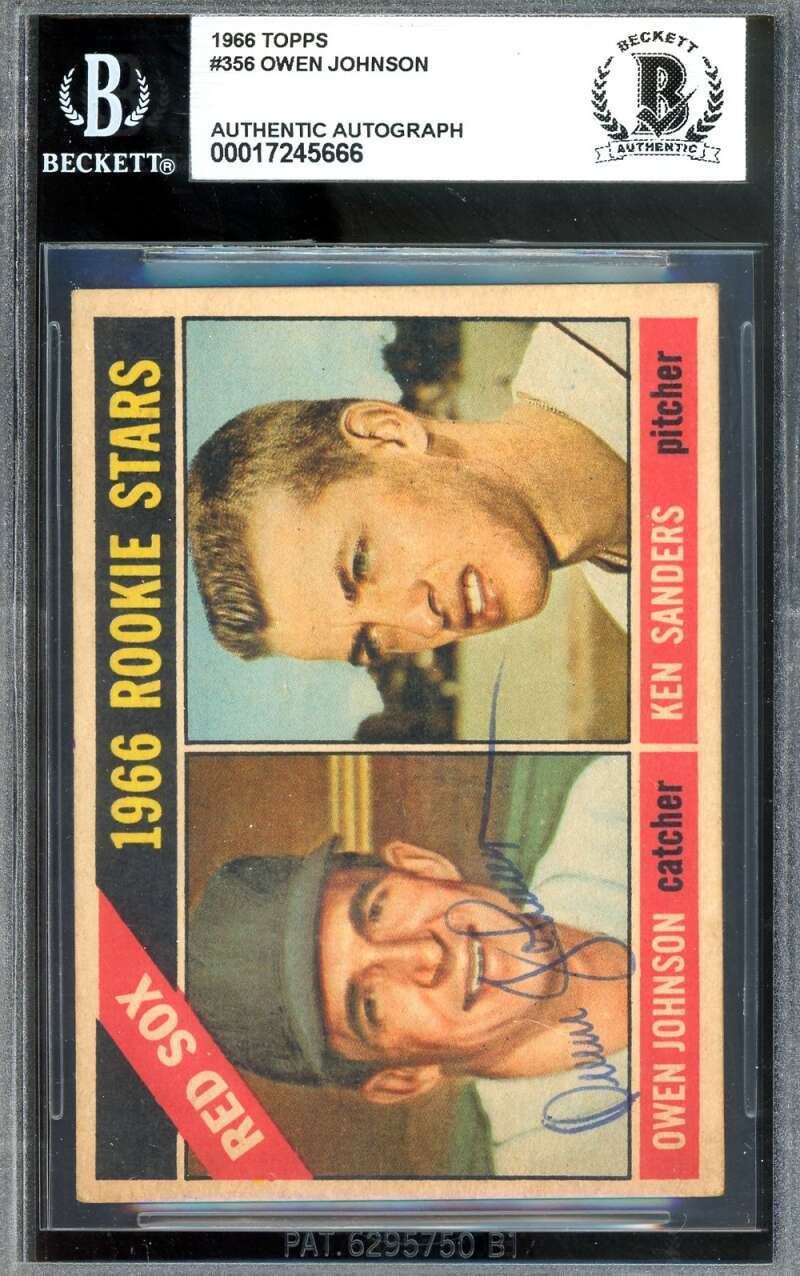 Owen Johnson Beckett BAS Signed 1966 Topps Venezuelan Rookie Autograph
