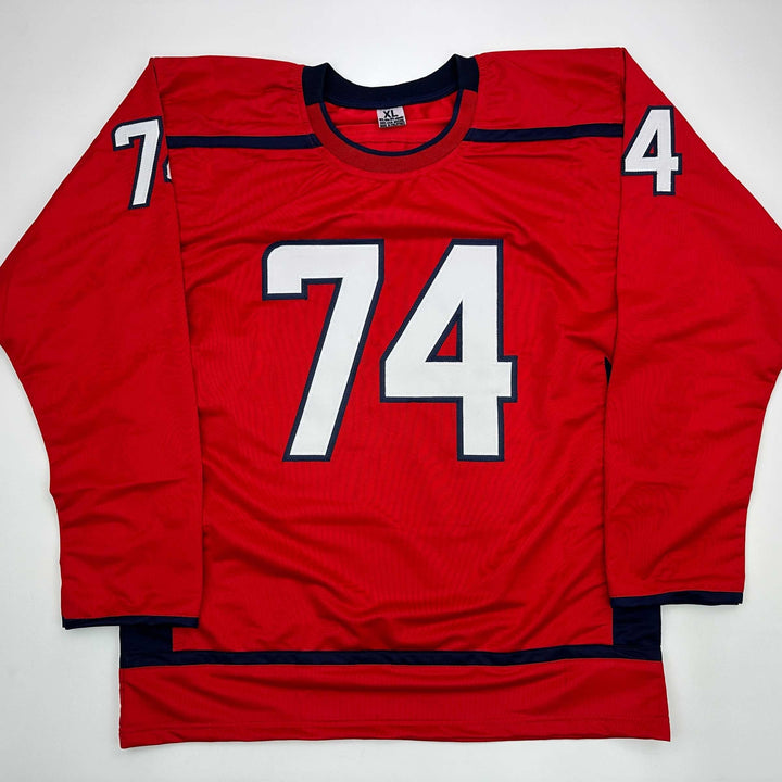 Autographed/Signed John Carlson Washington Red Hockey Jersey JSA COA