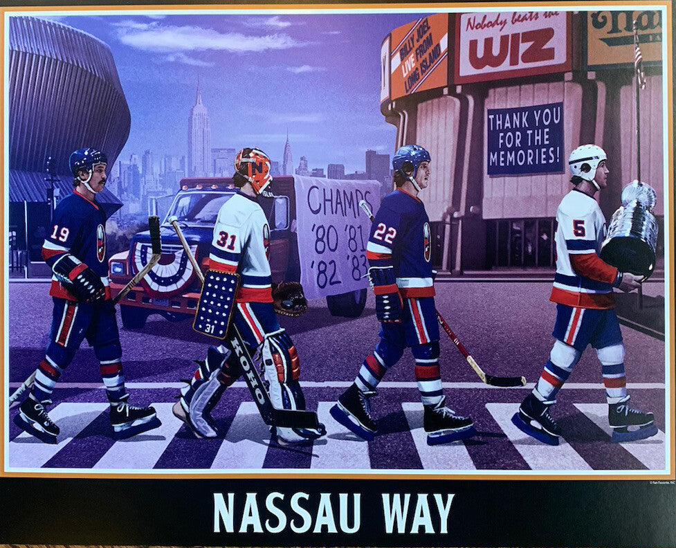 NY Islanders Nassau Coliseum Stanley Cup Litho Photo Framed Trottier Mike Bossy