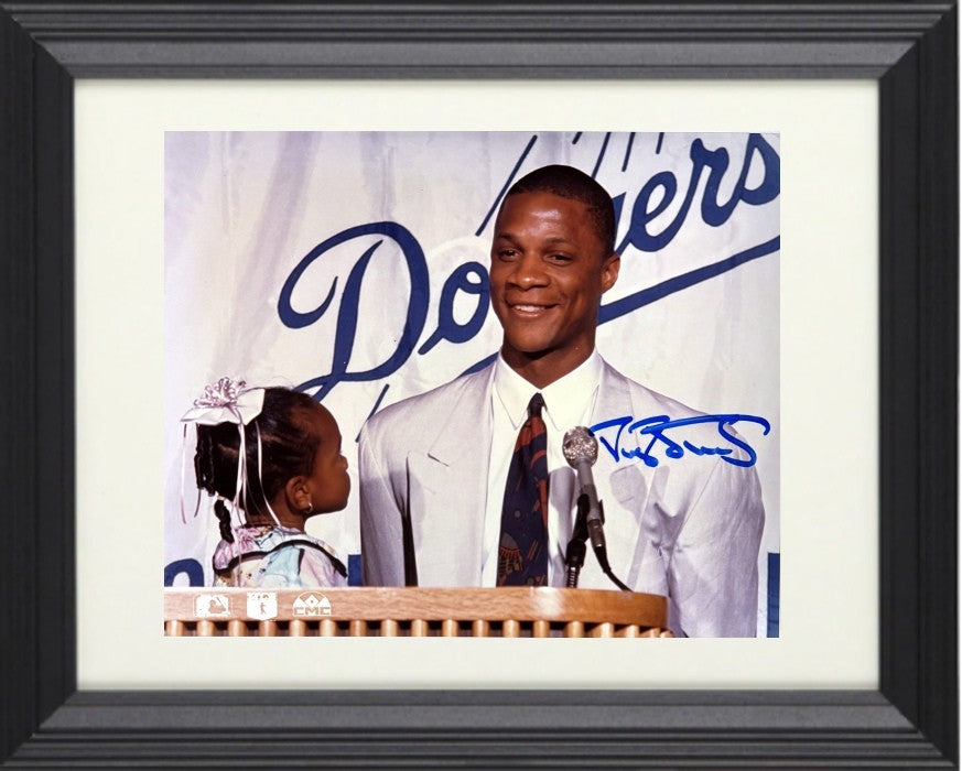 Darryl Strawberry signed Los Angeles Dodgers MLB 8x10 Photo Framed - COA (8X AS)