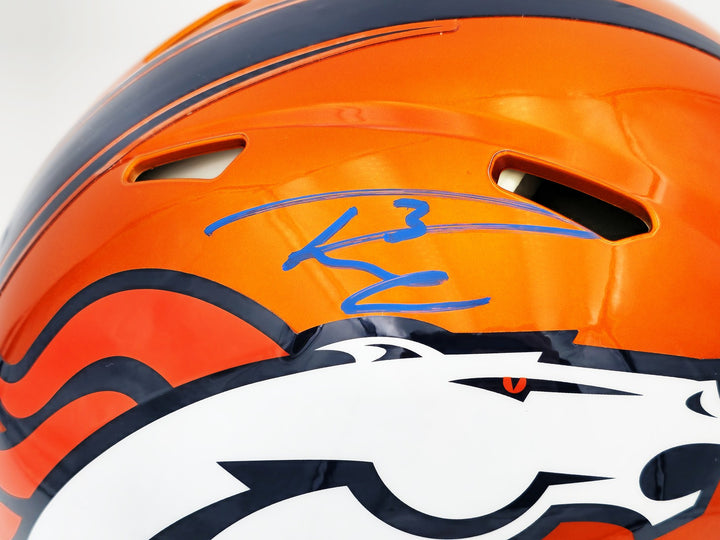 Russell Wilson Auto Broncos Flash Orange Full Size Authentic Helmet Fanatics