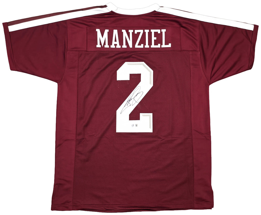 Texas A&M Aggies Johnny Manziel Signed Maroon Jersey Beckett Witness