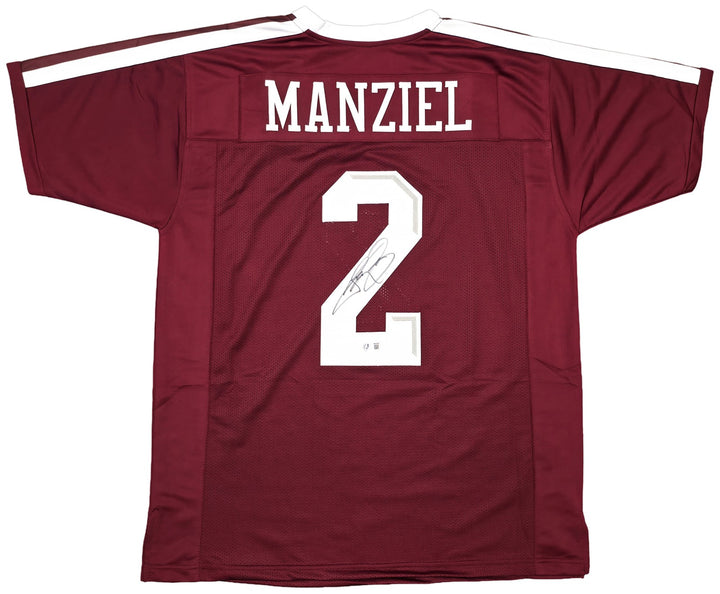 Texas A&M Aggies Johnny Manziel Signed Maroon Jersey Beckett Witness