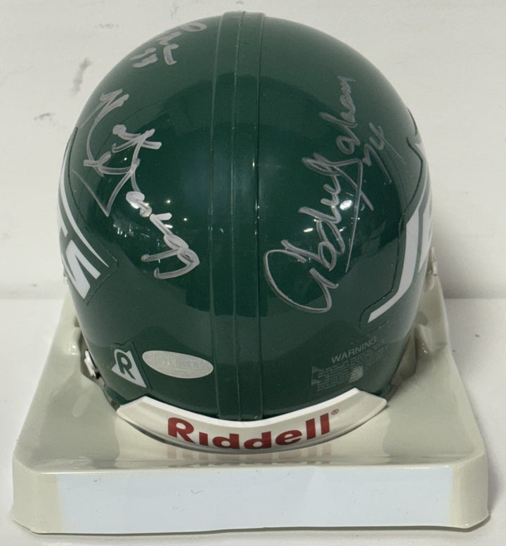NY Sack Exchange Signed Mini Helmet 4 Auto Steiner COA Klecko Salaam Gastineau