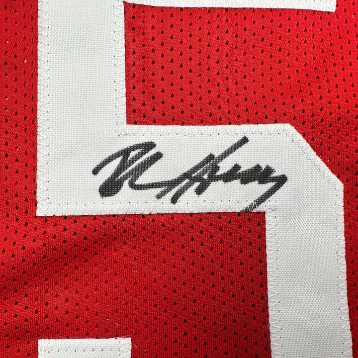 Autographed/Signed Robert Horry Houston Red Basketball Jersey Beckett BAS COA