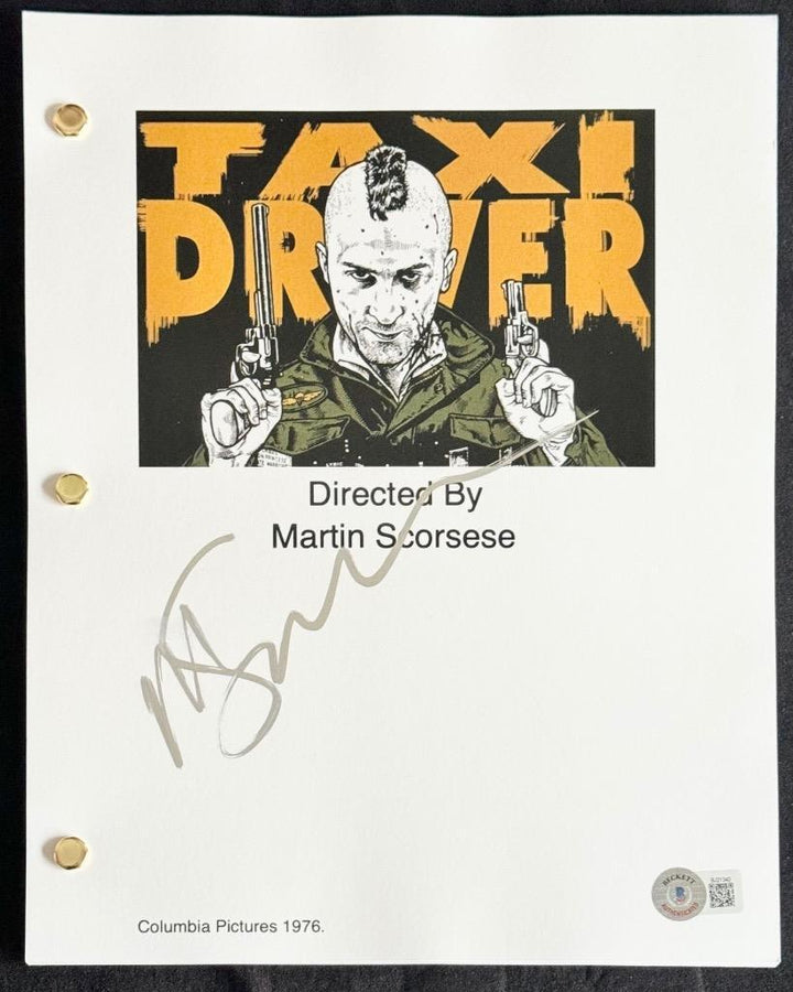 Martin Scorsese autograph signed Taxi Driver Movie script (B) ~ Beckett BAS