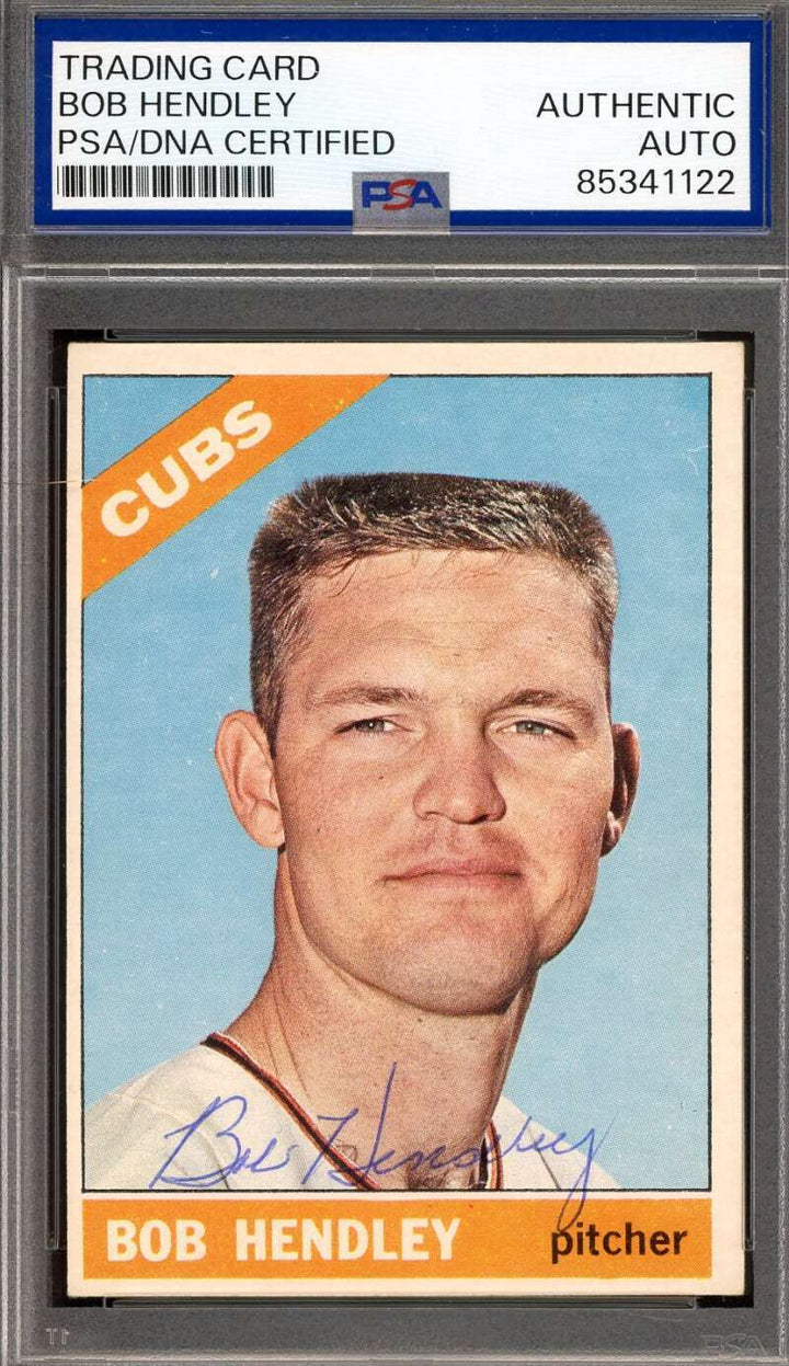 Bob Hendley PSA DNA Signed 1966 Topps Autograph