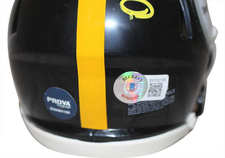 Dermontti Dawson Signed Pittsburgh Steelers Speed Mini Helmet HOF BAS 38878