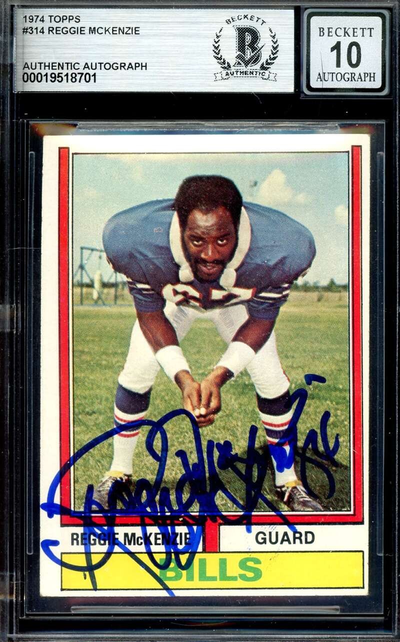 Reggie McKenzie Gem Mint 10 Beckett BAS Signed 1974 Topps Rookie Autograph
