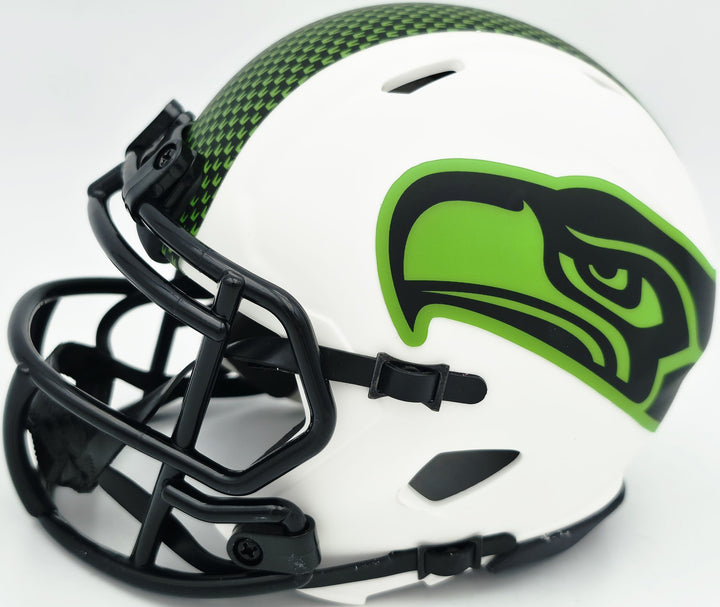 Earl Thomas III Auto Seahawks White Lunar Eclipse Speed Mini Helmet Beckett Wit