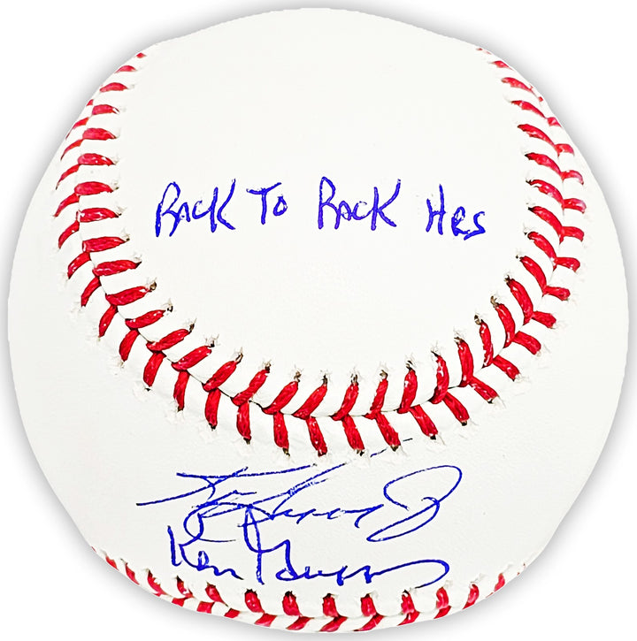 Ken Griffey Jr. & Sr. Auto MLB Baseball Mariners Back To Back HR 9/14/90 Beckett