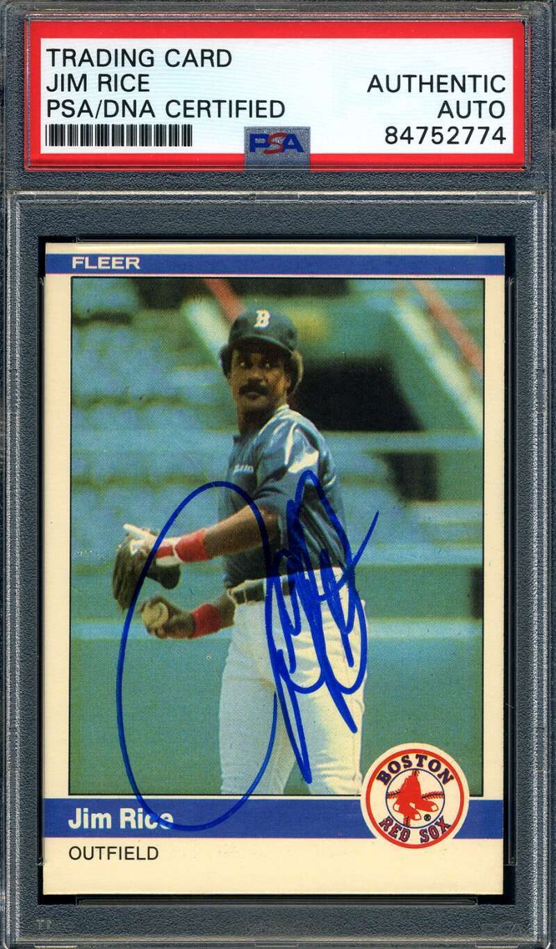 Jim Rice PSA DNA Signed 1984 Fleer Autograph