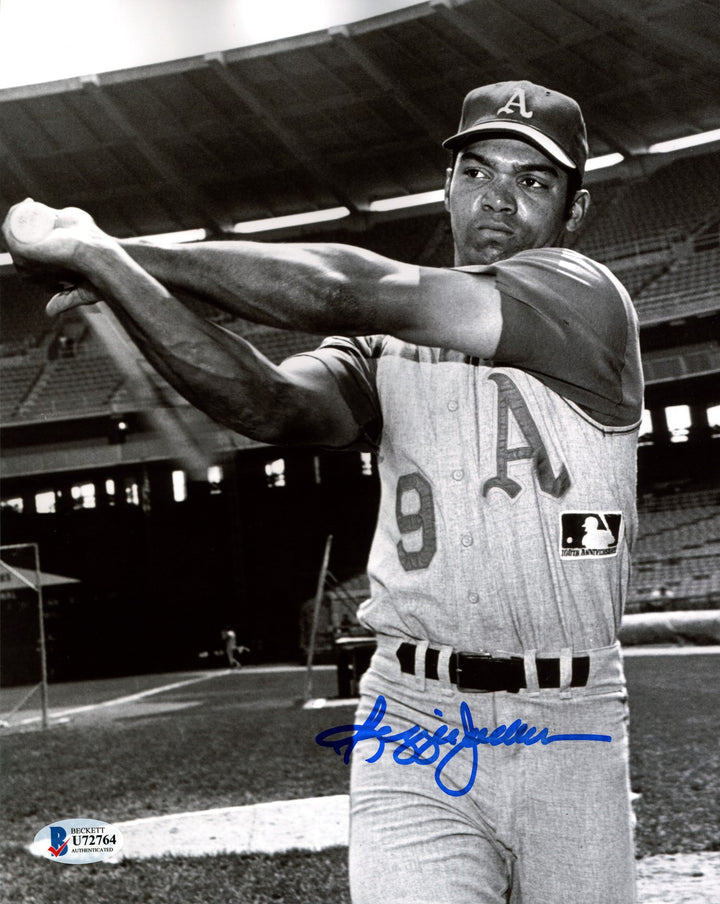 Reggie Jackson Signed Framed 8x10 Photo Oakland A's Beckett BAS