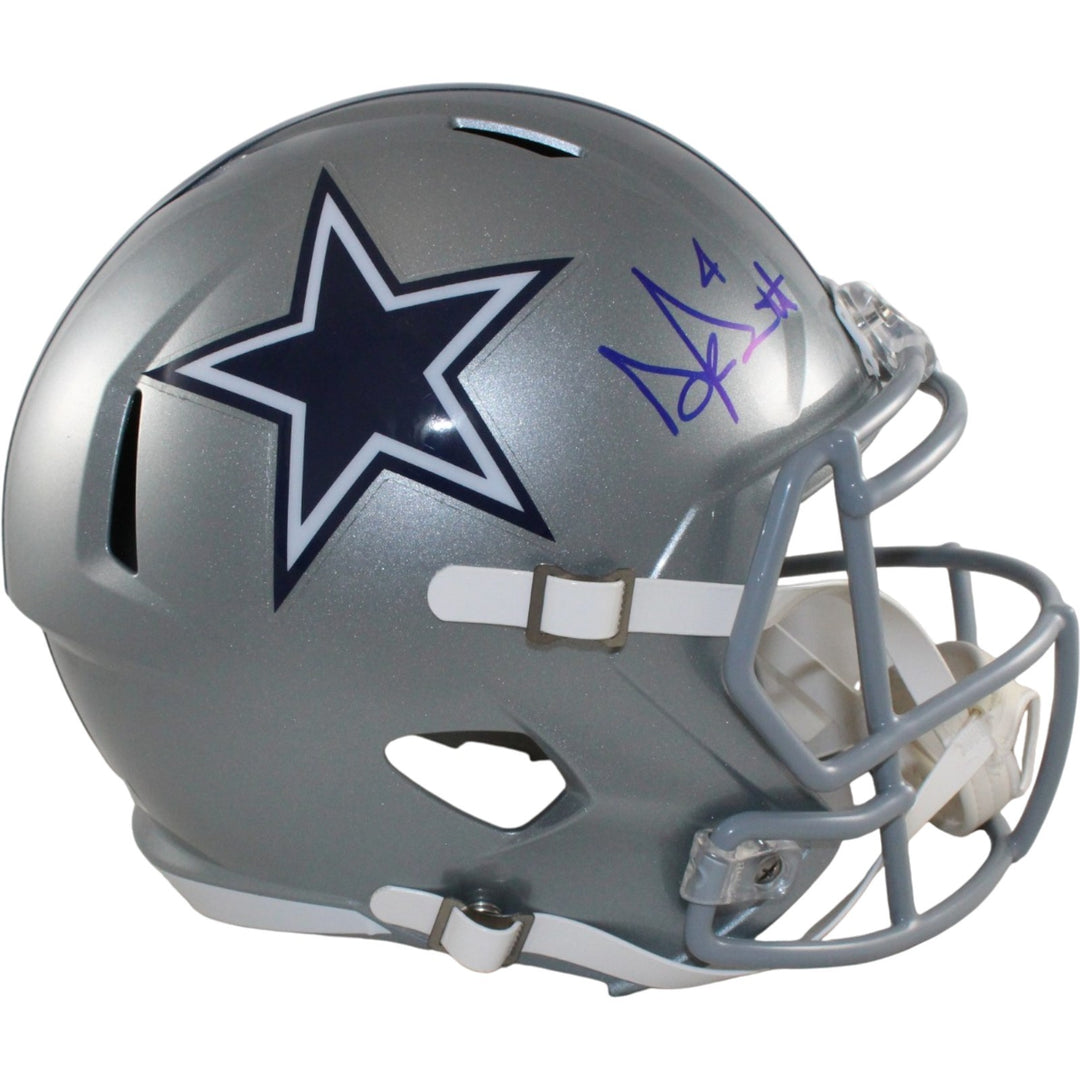 Dak Prescott Autographed/Signed Dallas Cowboys F/S Helmet Beckett 56334