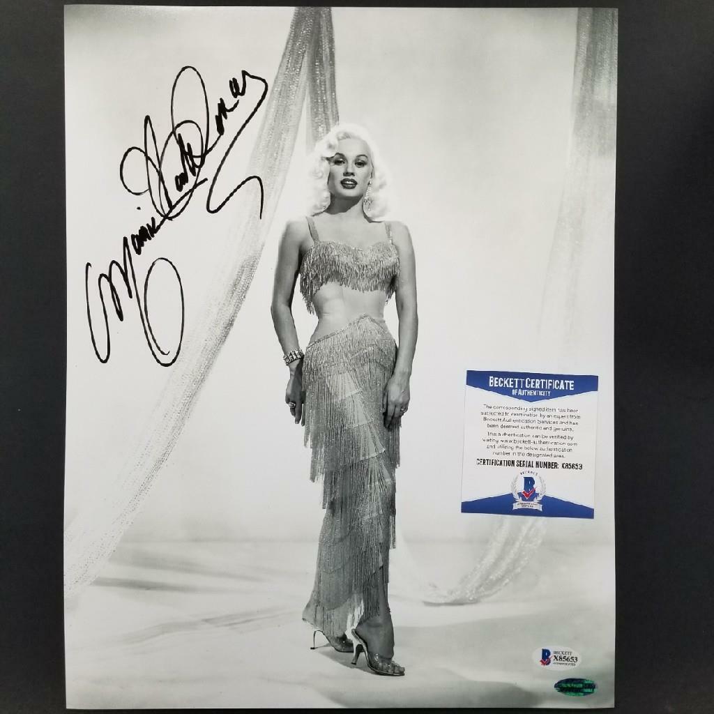 Mamie Van Doren signed 11x14 Photo #7 Actress Playboy Autograph~ Beckett BAS COA