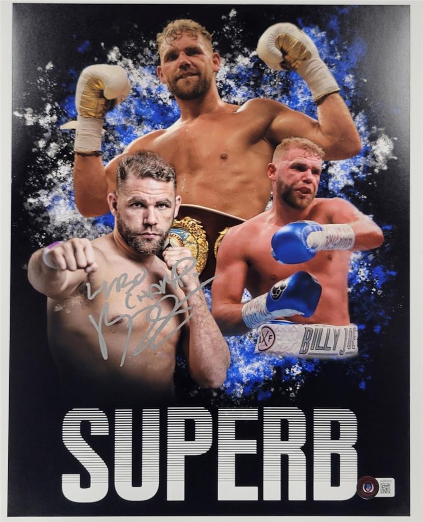 Billy Joe Saunders signed "WBO Champ" 11x14 photo boxing autograph ~ Beckett BAS