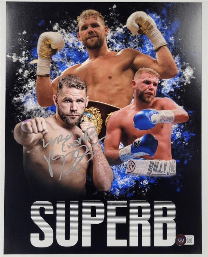 Billy Joe Saunders signed "WBO Champ" 11x14 photo boxing autograph ~ Beckett BAS