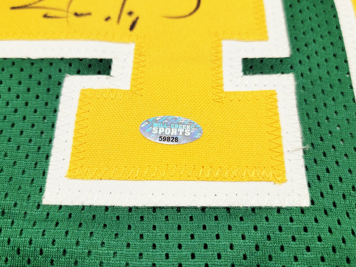 Seattle Supersonics Shawn Kemp Autographed Signed Green Jersey MCS Holo