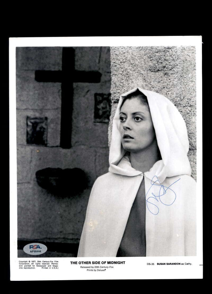 Susan Sarandon PSA DNA Coa Signed 8x10 Photo Autograph Other Side of Midnight