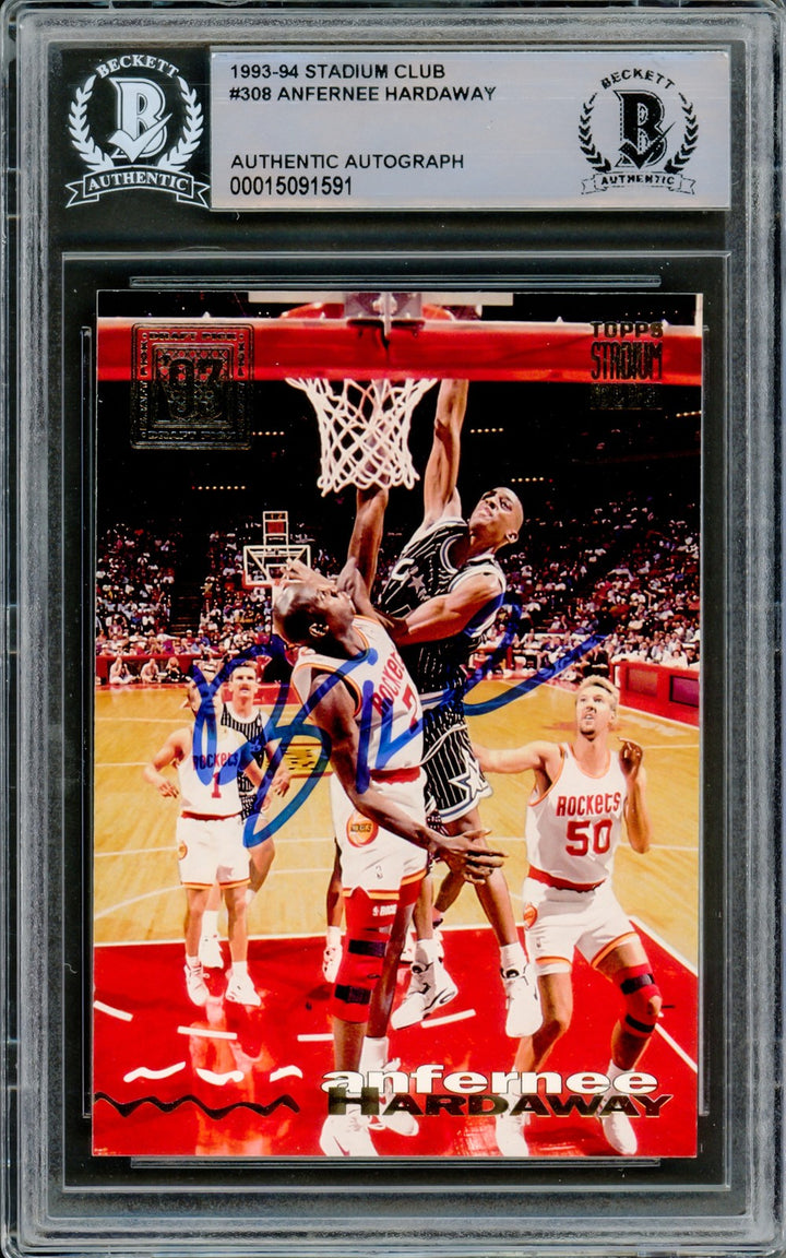 Anfernee Penny Hardaway Auto 1993-94 Stadium Club RC 308 Magic Beckett #15091591