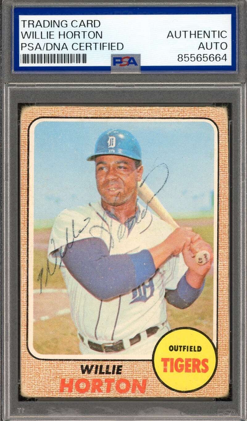 Willie Horton PSA DNA Vintage Signed 1968 Topps Autograph
