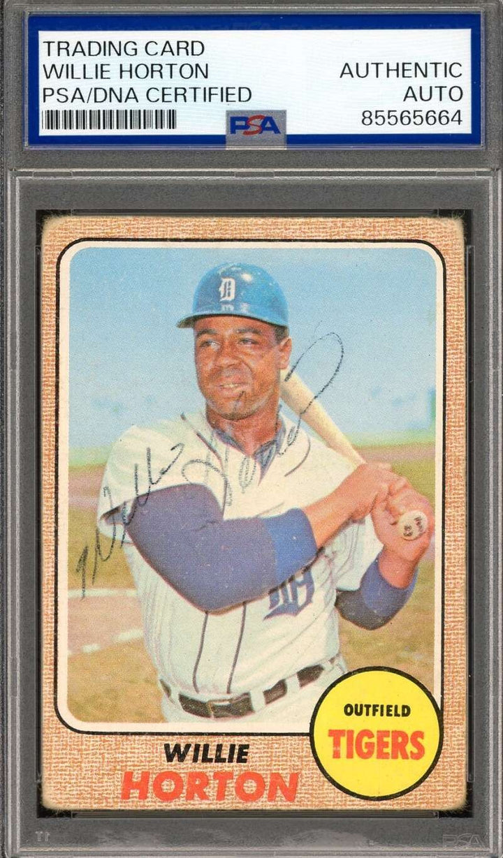 Willie Horton PSA DNA Vintage Signed 1968 Topps Autograph