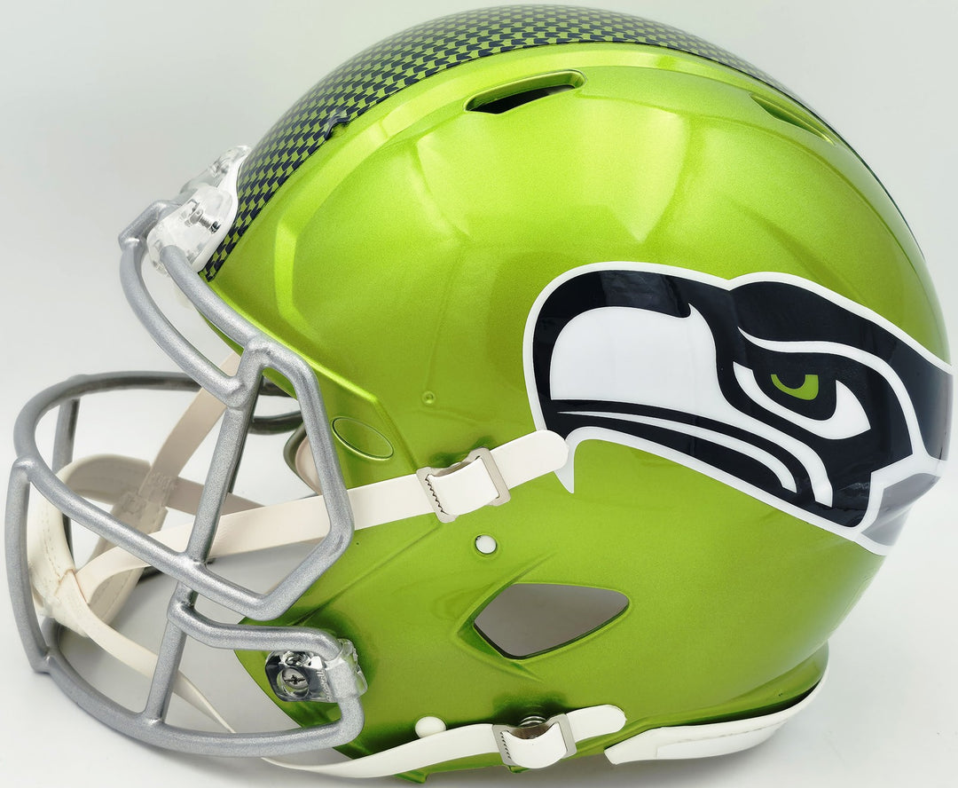 Kam Chancellor Auto Seahawks Flash Green Full Size Speed Authentic Helmet BamBam