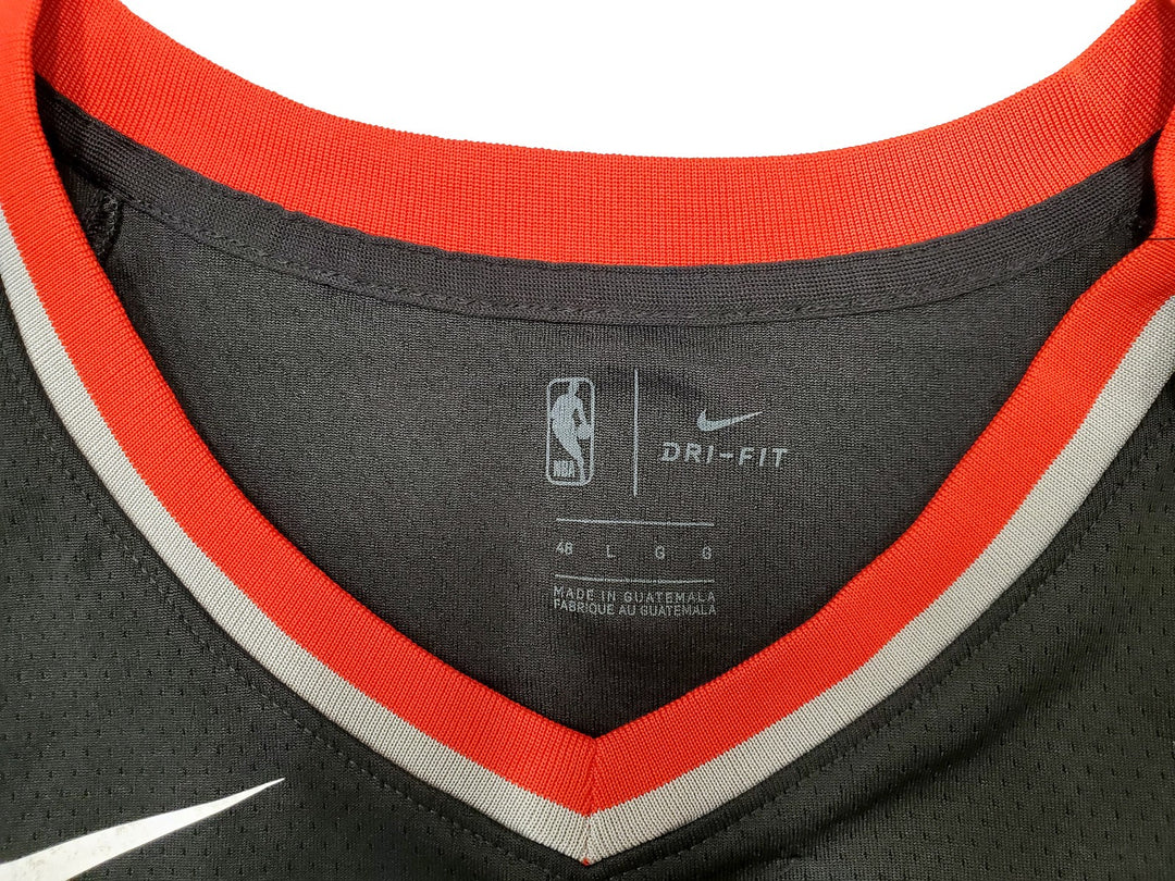 Portland Trail Blazers Damian Lillard Signed Black Nike Jersey Size L Beckett