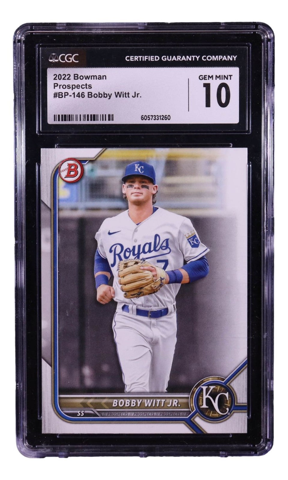 Bobby Witt Jr 2022 Bowman #BP-146 Royals Rookie Card CGC Gem Mint 10