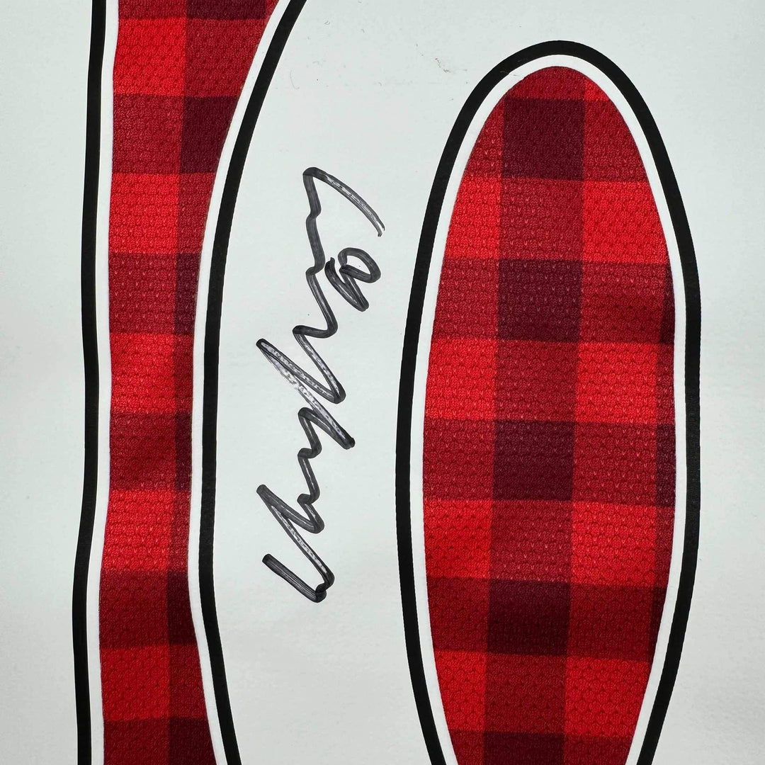 Autographed/Signed Wayne Rooney Manchester United Red Checkered Jersey BAS COA