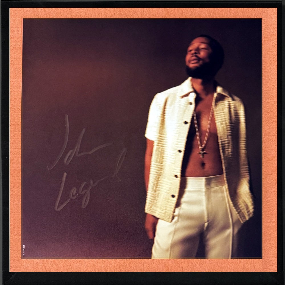 John Legend signed  LEGEND Act 1/2 10.5X10.5 Art Card/Album/Double LP FRAMED COA