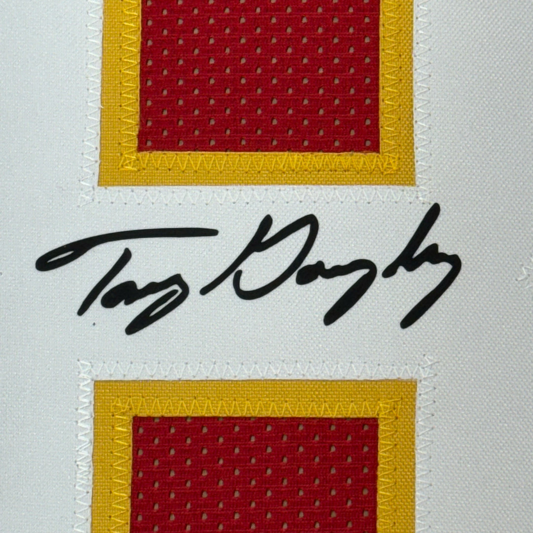 Framed Facsimile Autographed Tony Gonzalez 33x42 Red Reprint Laser Auto Jersey