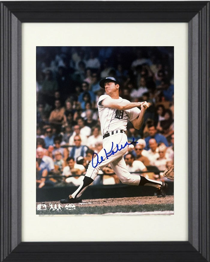 Al Kaline signed Detroit Tigers MLB 8x10 Photo Framed-Tuff Stuff COA/Ticket/HOF