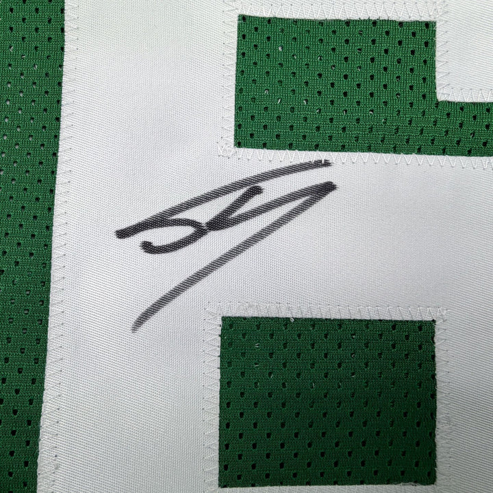 Autographed/Signed Shaquille Shaq O'Neal Boston Green Jersey Beckett BAS COA