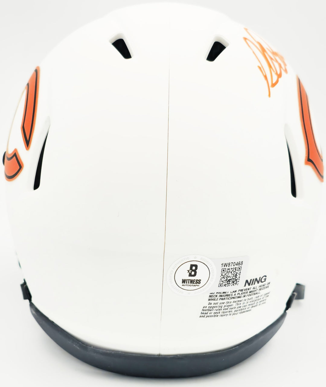 Richard Dent Auto Bears Lunar Eclipse White Speed Mini Helmet HOF 11 Beckett Wit