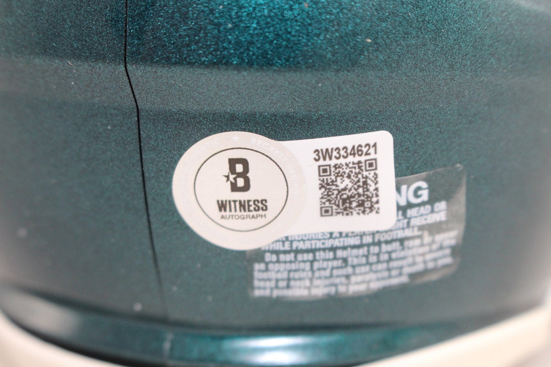 Jihaad Campbell Autographed/Signed Philadelphia Eagles Mini Helmet Beckett 52729