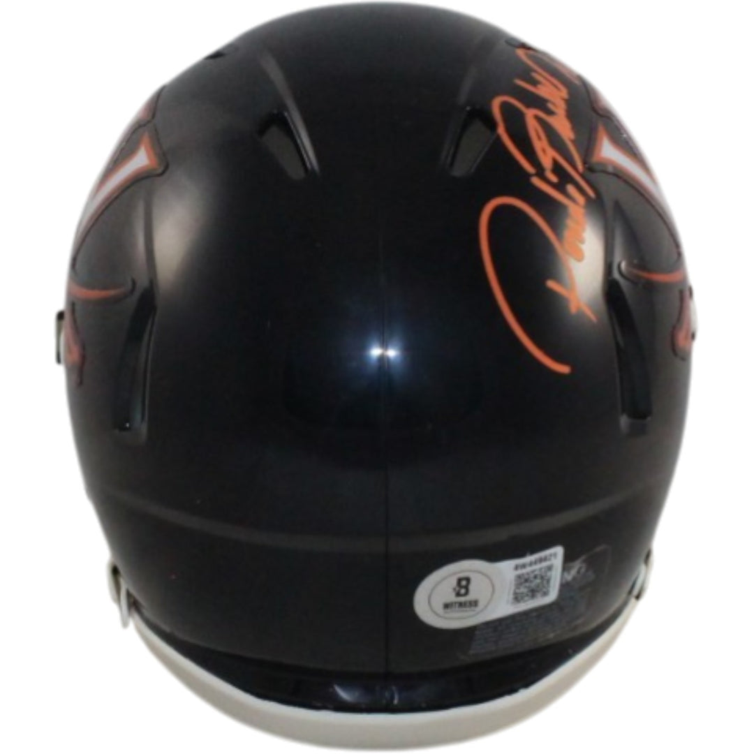 Ronde Barber Autographed Virginia Cavaliers Black Mini Helmet Beckett WIT 55447