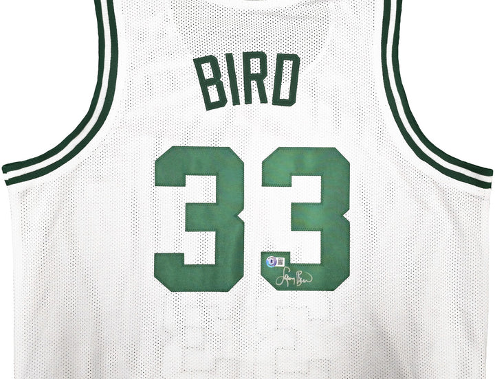 Boston Celtics Larry Bird Autographed Signed White Jersey Beckett Wit