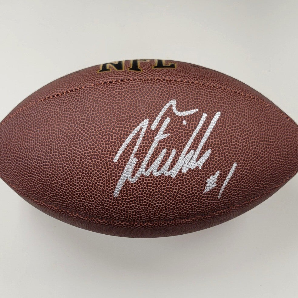 Justin Fields signed Wilson Super NFL Football Steelers autograph B~ Beckett BAS