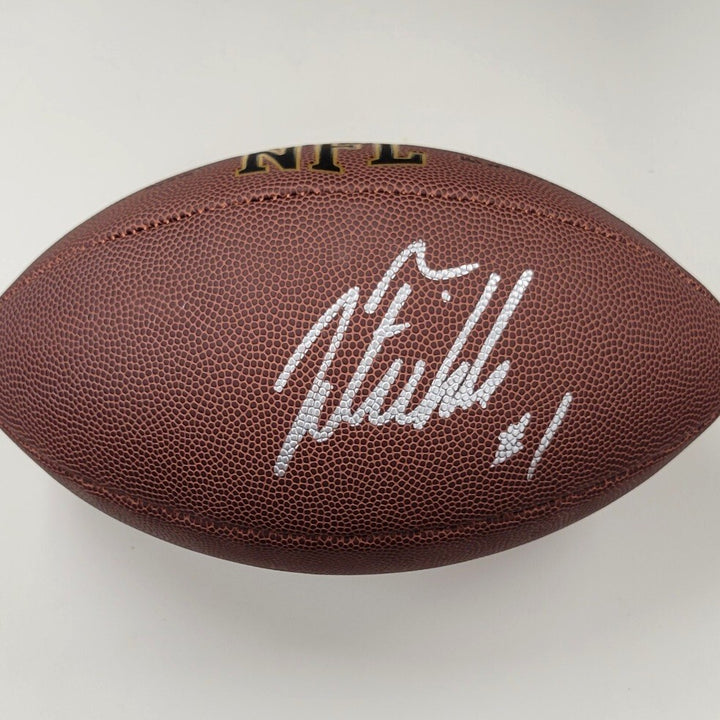 Justin Fields signed Wilson Super NFL Football Steelers autograph B~ Beckett BAS