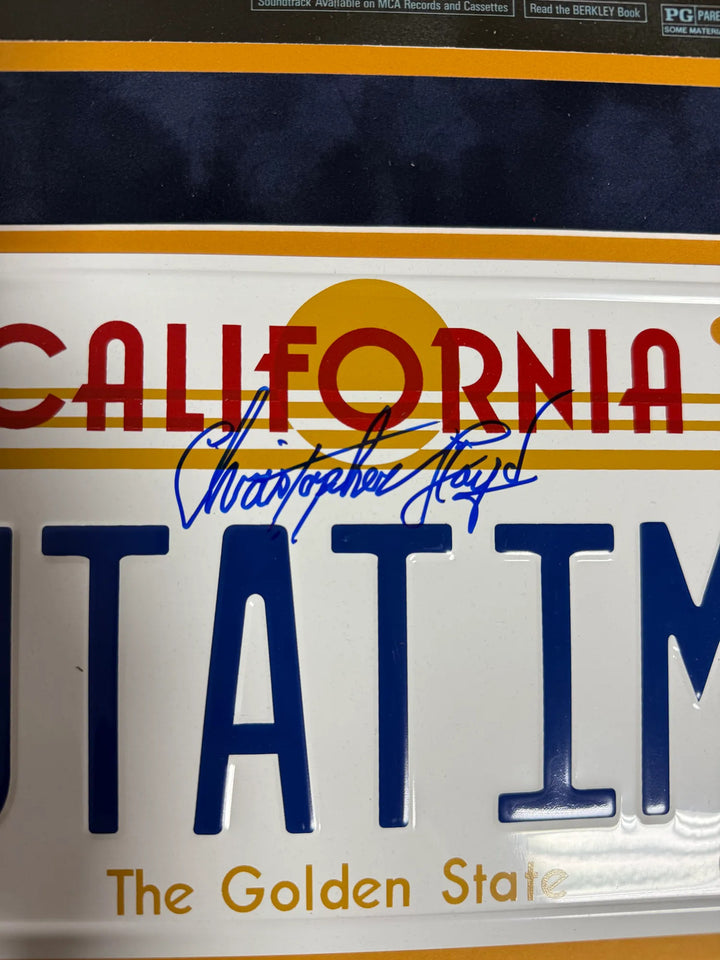 Christopher Lloyd Signed Custom Framed License Plate JSA Auto Back to the Future