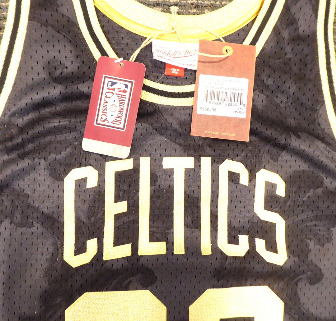 Celtics Larry Bird Auto Black Mitchell Ness Toile Swingman Jersey XXL Beckett