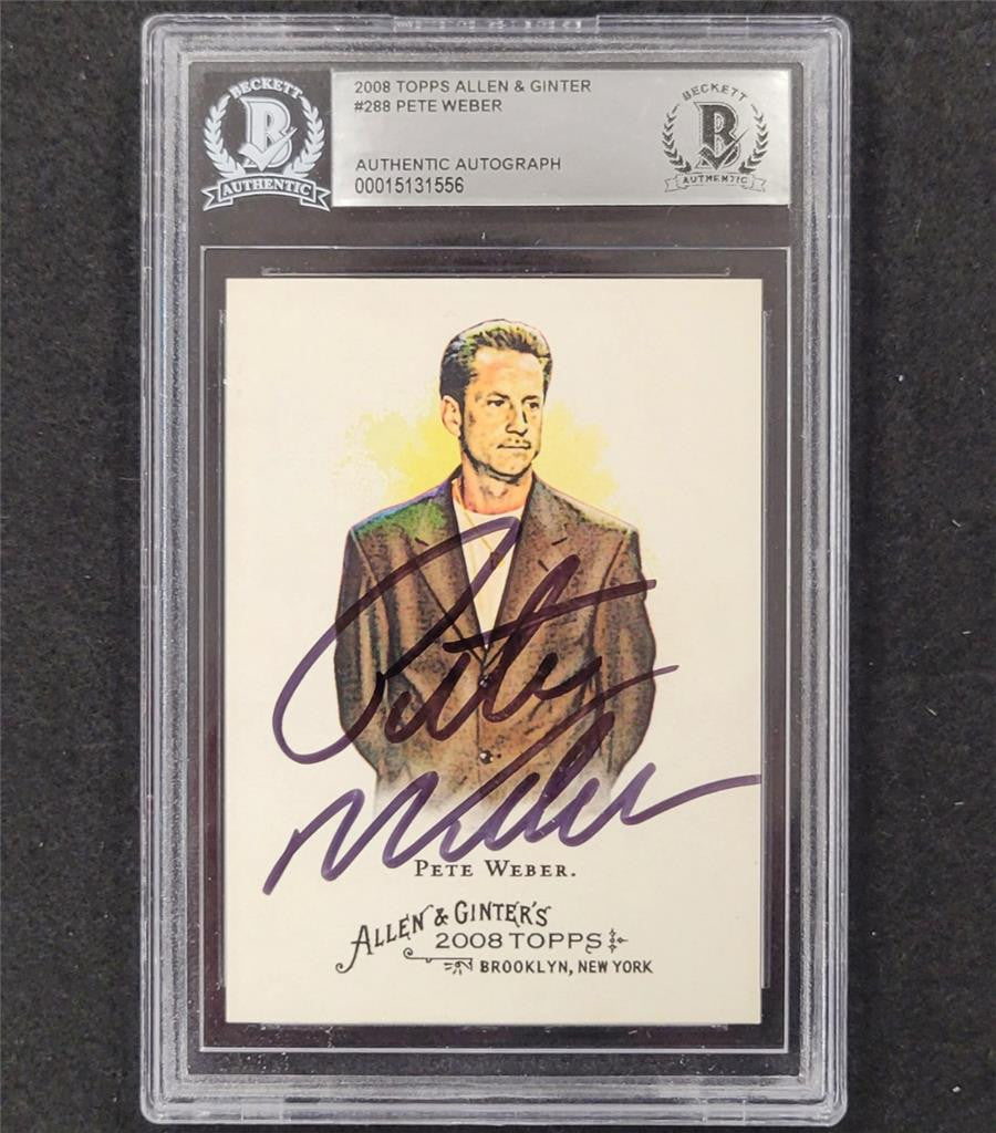Pete Weber signed 2008 Topps Allen & Ginter #288 card PBA Bowling auto (C) ~ BAS